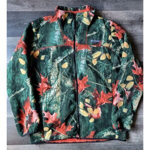 Columbia‎ Mens Steens Mountain Red Quartz Timberwolf Multi Fleece Jacket XXL 2XL